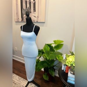PrettyLittleThing Baby Blue Midi Dress
